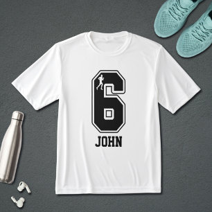 Rolig Matchande Nummer 6 Par Löpning Anpassat Namn T Shirt