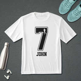 Rolig Matchande Nummer 7 Löparpar Med Anpassat Nam T Shirt
