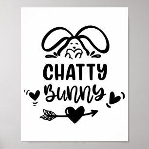 Rolig Matchande Påsk Kanin Ägg T Tröja Poster