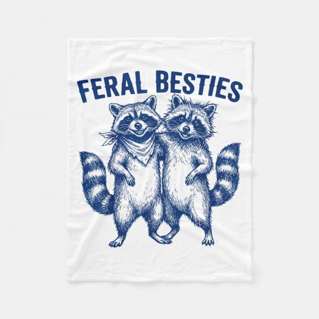 Rolig matchande vän Twinning Funny Bff  Fleecefilt (Framsidan)
