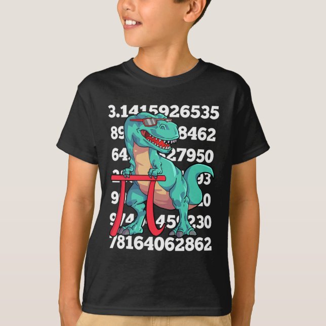 Rolig matematik 3.14 lärare stud Dinosaur Pi Day T Shirt (Framsida)