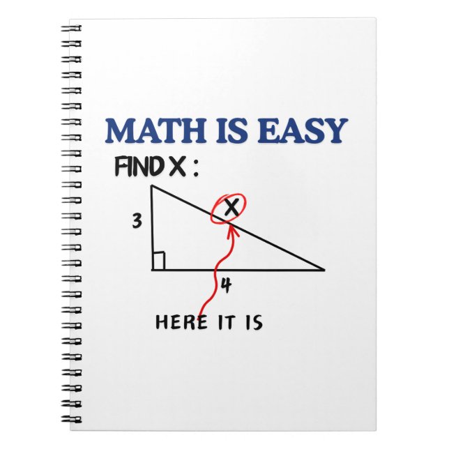 Rolig matematik anteckningsbok – perfekt present f (Framsidan)