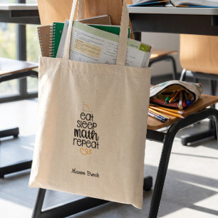 Rolig matematik elev skola personlig gåva tygkasse