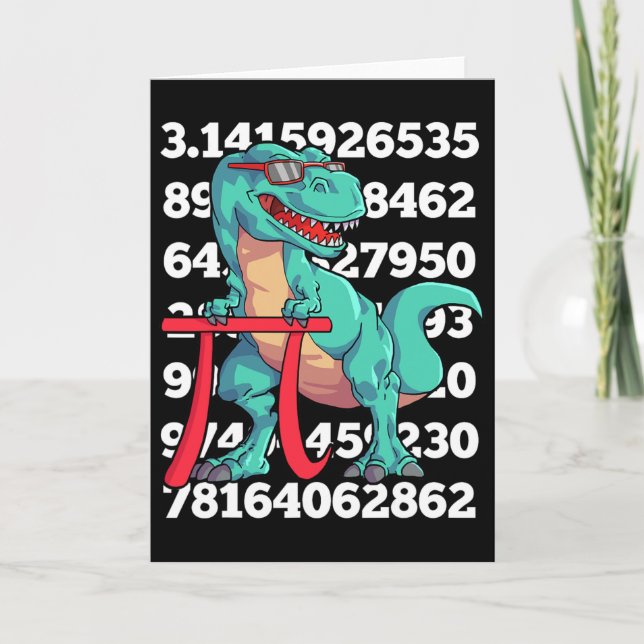 Rolig matematik för lärare T Rex för dinosaurie Pi Kort (Framsida)