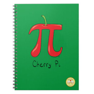 Rolig matematik Kirsebär Pi-symbol Anteckningsbok