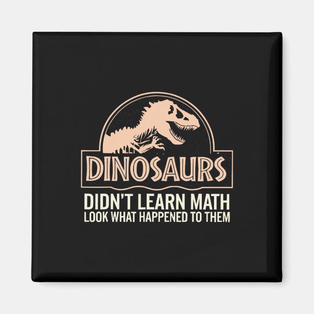 Rolig Matematik Matte Lärare, Dinosaurier Gjorde I Magnet (Framsidan)