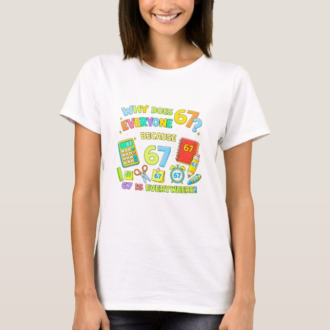 Rolig matematik siffror skämt t-shirt för barn (Framsida)