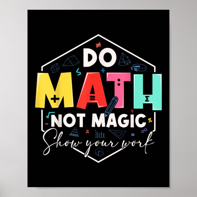 Rolig matematik tillbaka till skolan Gör matte int Poster (Framsidan)
