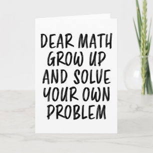 Rolig matematikcitat för nörd lärare student prese kort