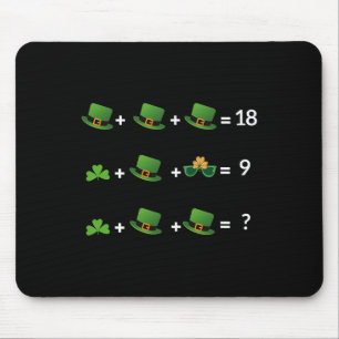Rolig matematikekvation St Patricks Day lärare Musmatta