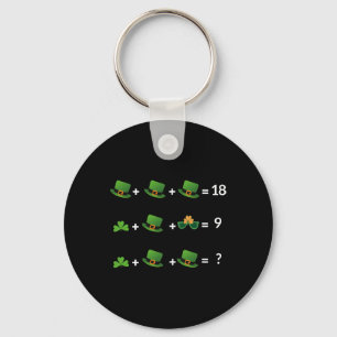 Rolig matematikekvation St Patricks Day lärare  Nyckelring