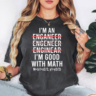Rolig matematiker ingenjörs mittpunktsformel humor t shirt