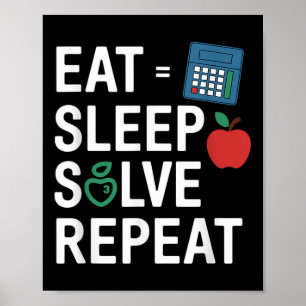 Rolig matematiklärare Algebra Cl Tillbaka till sko Poster