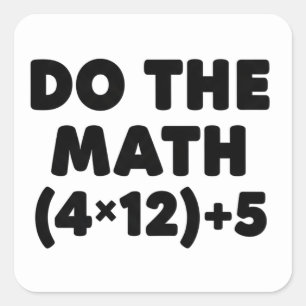 rolig matematiklärare humor meme skämt fyrkantigt klistermärke
