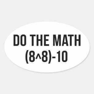 rolig matematiklärare humor meme skämt ovalt klistermärke