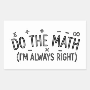 rolig matematiklärare humor meme skämt rektangulärt klistermärke