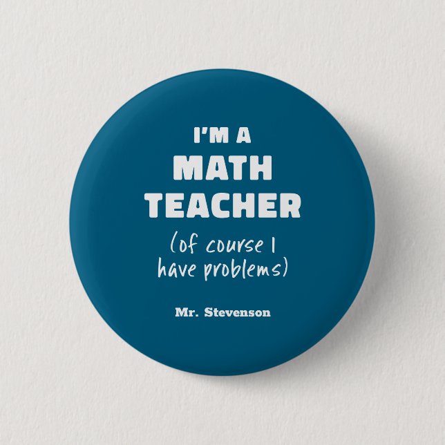 Rolig matematiklärare humor pun citat D  Knapp (Framsida)
