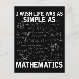 Rolig matematiklärare matematik nörd vykort