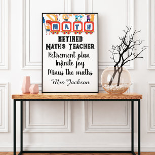 Rolig matematiklärare pensionering citat poster