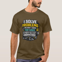 Rolig matematiklärare t-shirt jag löser problem pr