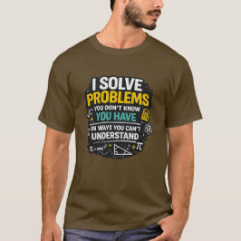 Rolig matematiklärare t-shirt jag löser problem pr
