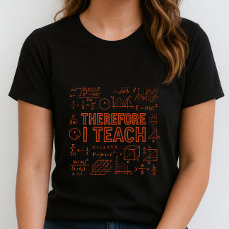 Rolig matematiklärare tee; ekvationer och grafer l t shirt