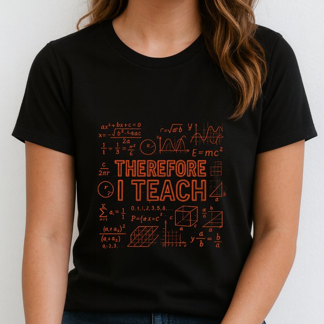 Rolig matematiklärare tee; ekvationer och grafer l t shirt (Skapare uppladdad)