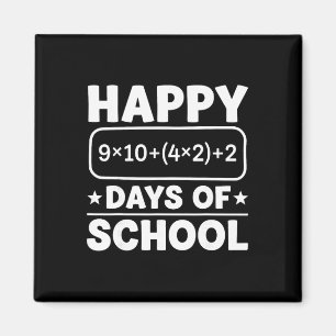 Rolig matematisk ekvation Glad 100 dagar på skolan Magnet