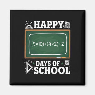Rolig matematisk ekvation Glad 100 dagars skola kr Magnet