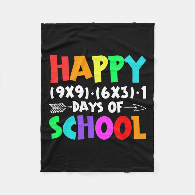 Rolig matematisk formel 100 dagar i skolan pojke f fleecefilt (Framsidan)