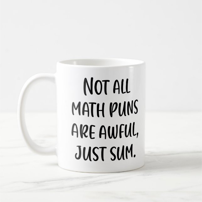 Rolig Matematisk Skämt i Modern Handstil Kaffemugg (Vänster)