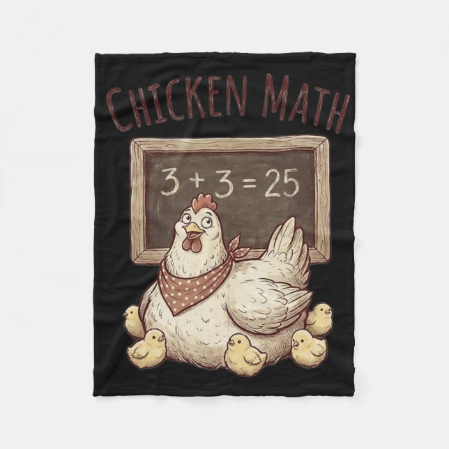 Rolig matematisk svart tavla ekvation för höns Hön Fleecefilt (Framsidan)