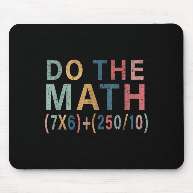 Rolig Math Meme-present För Lärare, Manliga Kvinnl Musmatta (Framsidan)