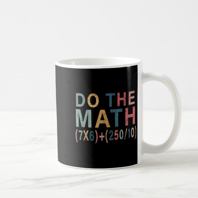 Rolig Math Meme-present För Lärare, Student Män Kv Kaffemugg (Höger)