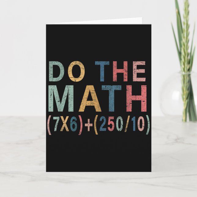 Rolig Math Meme-present För Lärare, Student Män Kv Kort (Framsida)