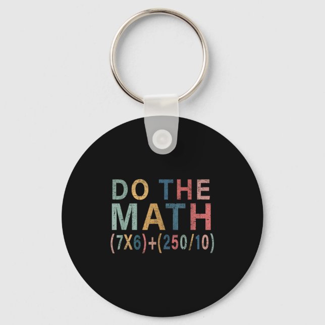 Rolig Math Meme-present För Lärare, Student Man Kv Nyckelring (Framsida)