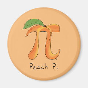 Rolig Math Peach Pi-symbol Magnet