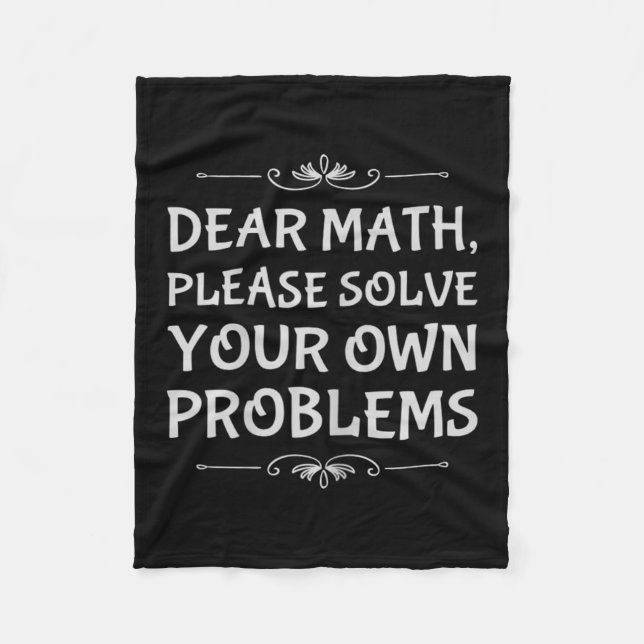 Rolig Math Tween Kära Math Lös Dina Egna P Fleecefilt (Framsidan)