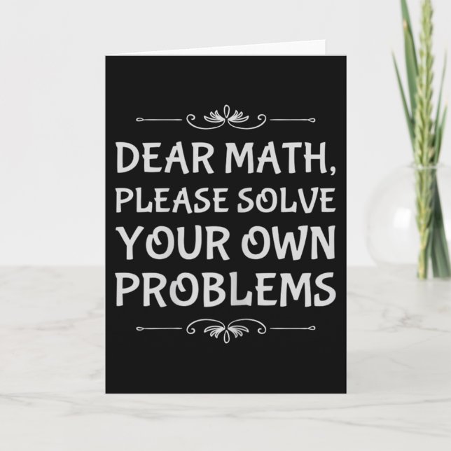 Rolig Math Tween Kära Math Lös Dina Egna P Kort (Framsida)
