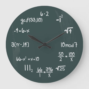 Rolig MathsnilleGeek Stor Klocka