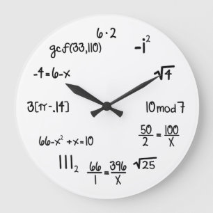 Rolig MathsnilleGeek Stor Klocka