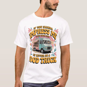Rolig matlastbilsälskare Retro 70-tal Groovy matma T Shirt