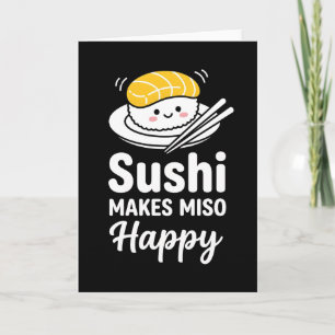 rolig matmatad japansk Sushi Gör Miso Glad Kort