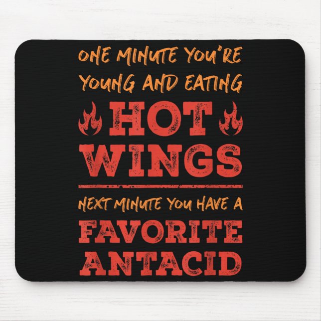 Rolig matpratare Citat Hetaste kycklingvingar BBQ  Musmatta (Framsidan)