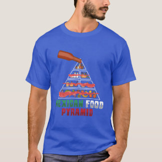 Rolig matpyramid het sås Mexikansk matälskande poj T Shirt