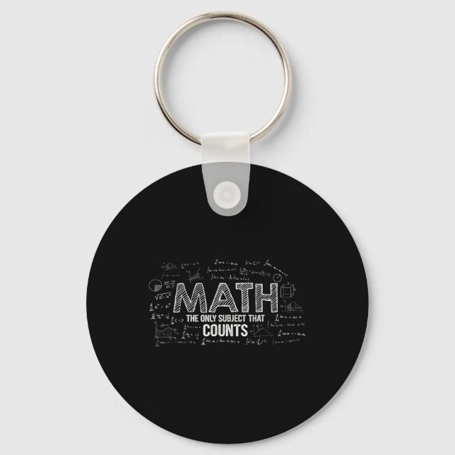 Rolig matte är det enda ämnet som räknas Math Te Nyckelring (Framsida)