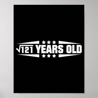 Rolig matte-citat Kvadratroten ur 121 11-års födel Poster