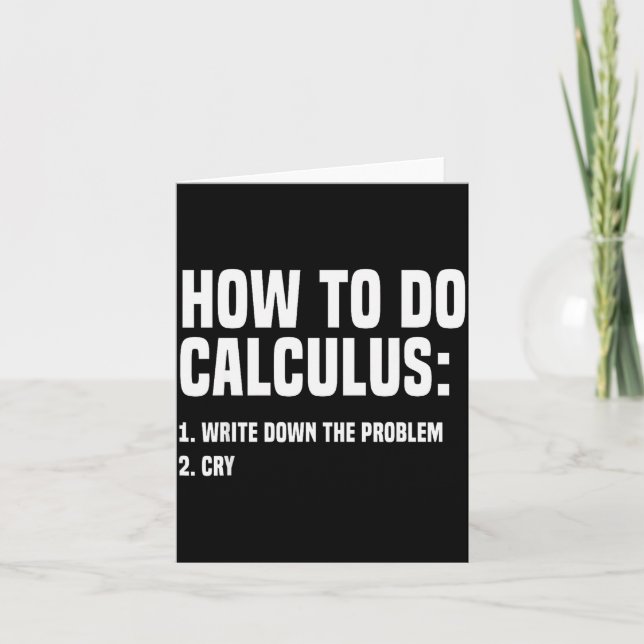 Rolig matte Hur man gör kalkyl Rolig algebra  Kort (Framsida)