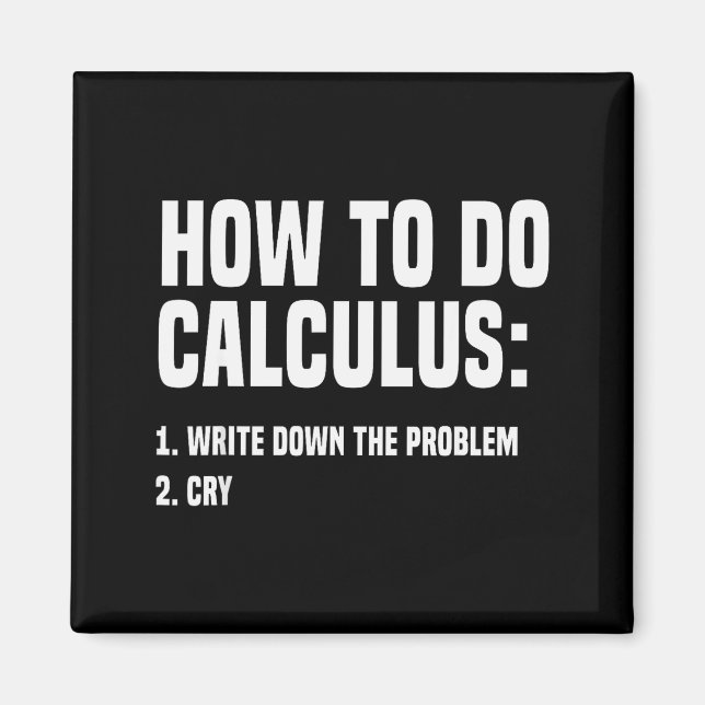 Rolig matte Hur man gör kalkyl Rolig algebra  Magnet (Framsidan)