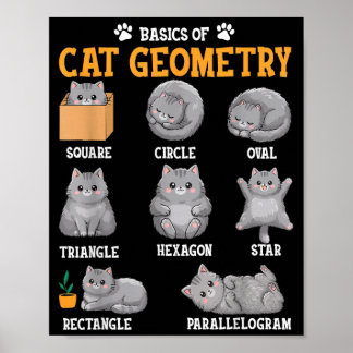 Rolig matte katt tillbaka till skolan matte lärare poster